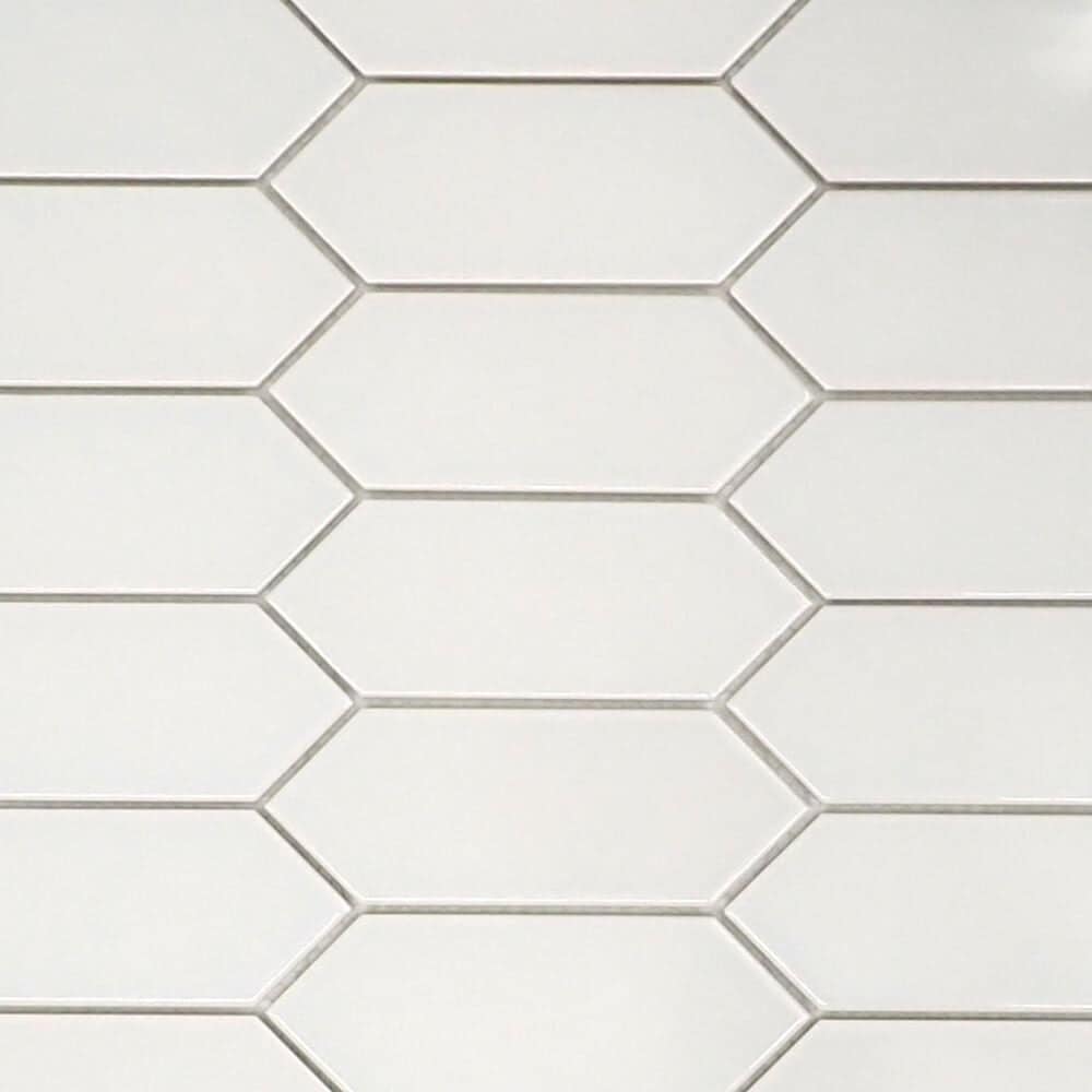 Emser Catch Glossy Gray 1" x 3" on 11" x 12" Porcelain Mosaic Sheet, , large