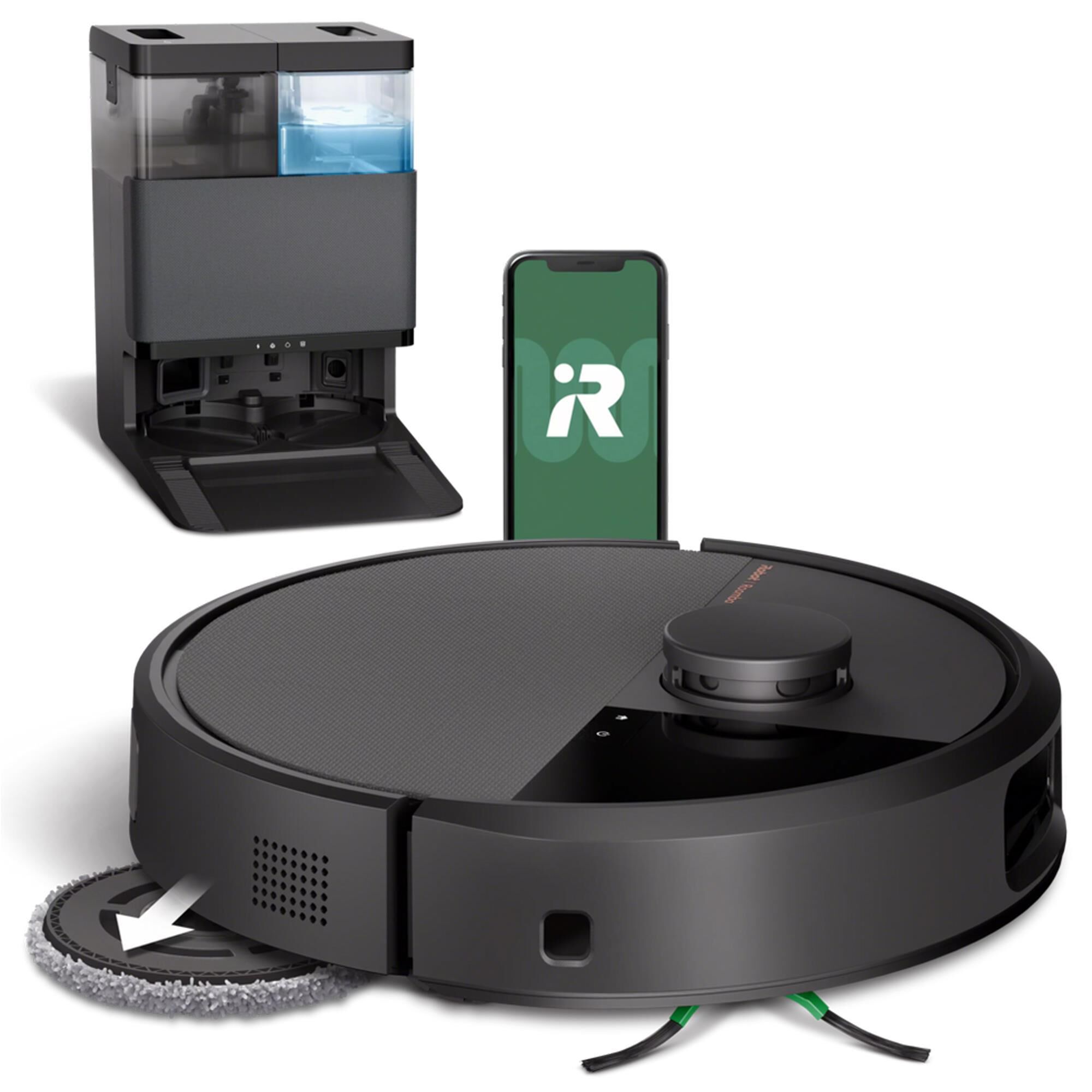 iRobot Roomba Plus 505 Combo Robot Vacuum with AutoWash Dock in Black
