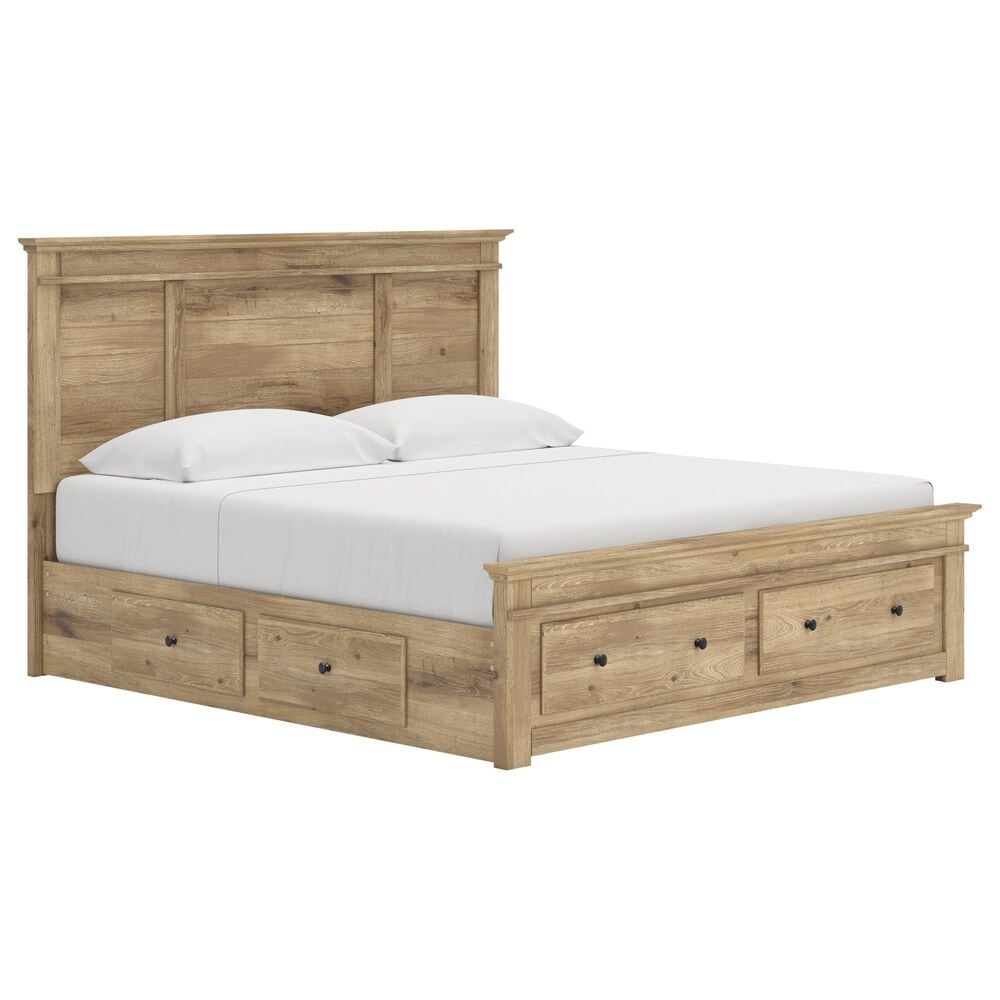Ashley Makidern King Storage Bed with Six Drawers in Tan, , large
