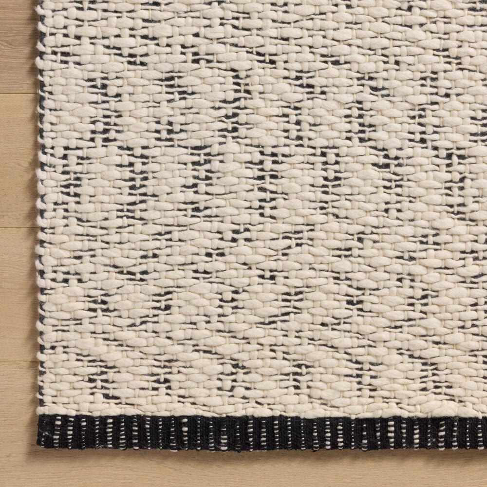 Magnolia Home Betty 5&#39; x 7&#39;6&quot; Ivory and Black Area Rug, , large