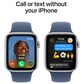 Apple Watch SE GPS 44mm Silver Aluminum Case with Denim Sport Band - S/M, , large