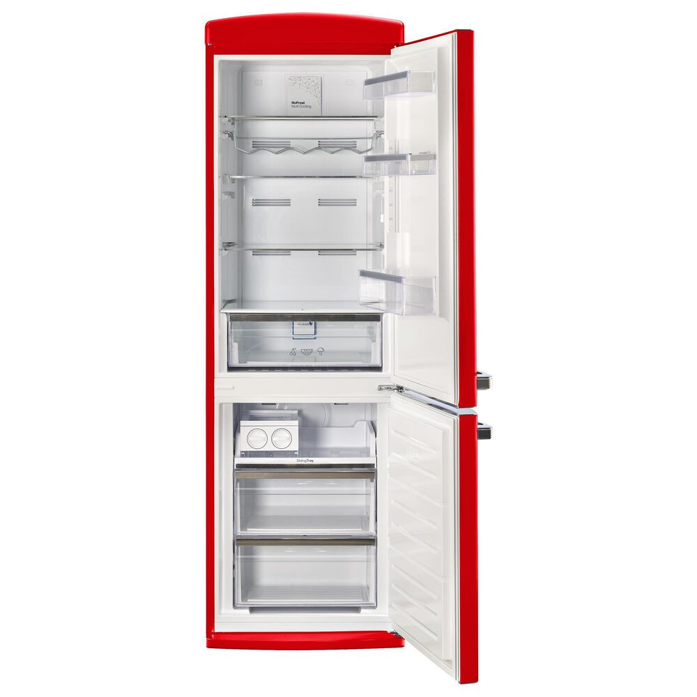 Unique Appliances Classic Retro 12 Cu. Ft. Bottom Freezer Regfrigerator In Candy Apple Red, , large