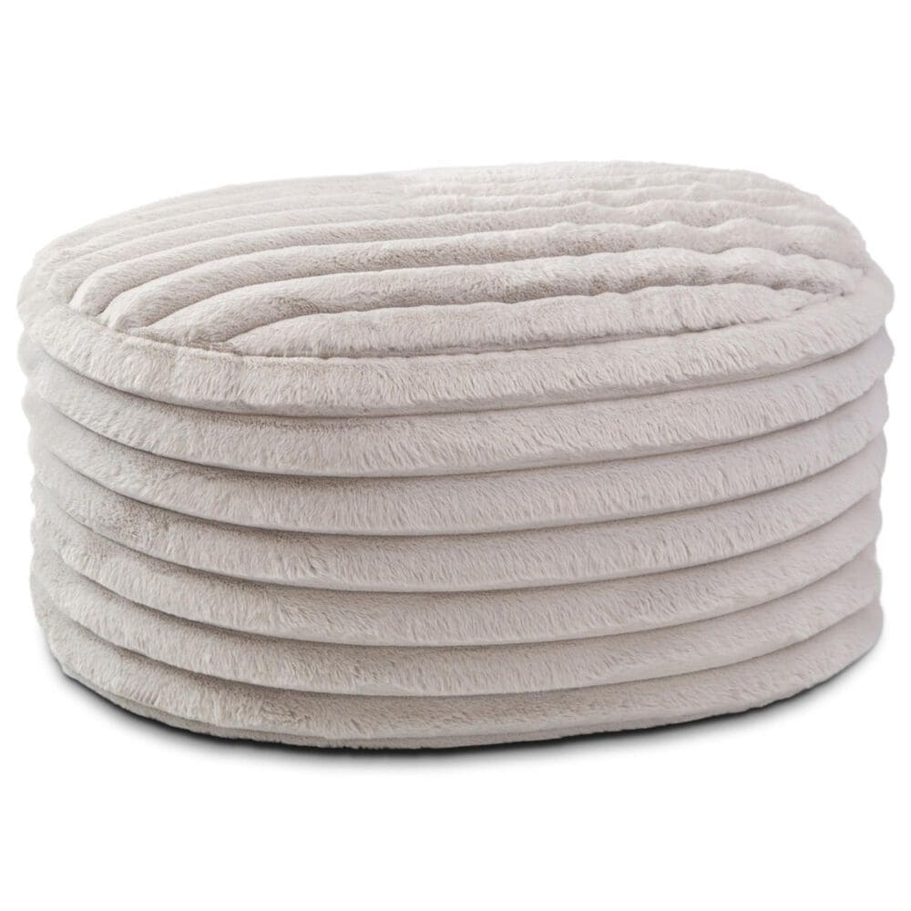 Jaxx Paran Oval Ottoman in Mondo Grey, , large