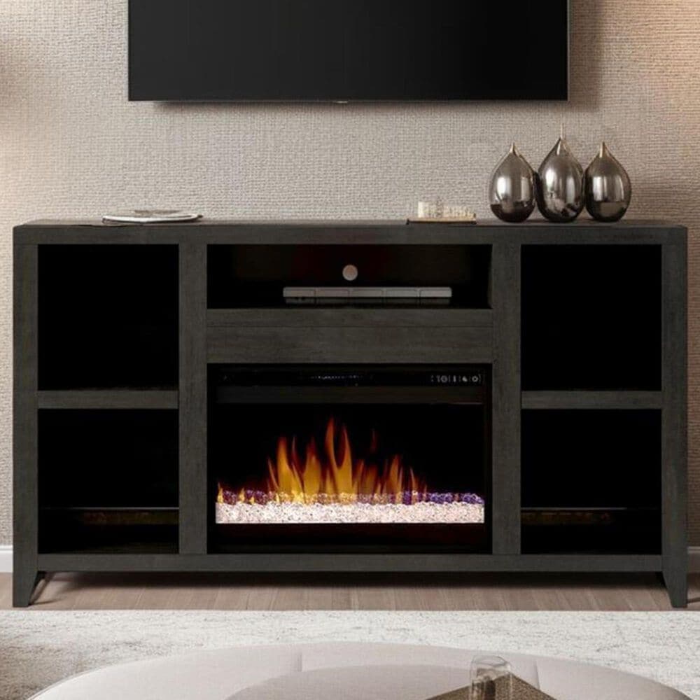 Legends Home Urban Loft 62" Fireplace Console with Fireplace Insert in Mocha, , large