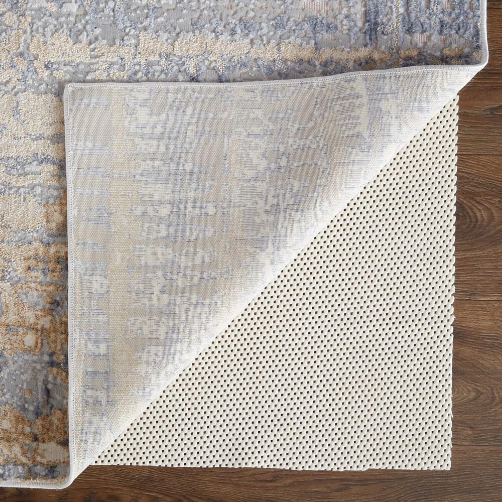Feizy Laina Striped 3&#39; x 10&#39; Blue and Beige Runner, , large