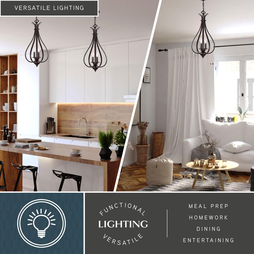 Vaxcel Monrovia 3-Light Pendant in Royal Bronze, , large