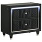 Pacific Landing Lorient 5 Piece King Wingback Bedroom Set in Black Velvet, , large