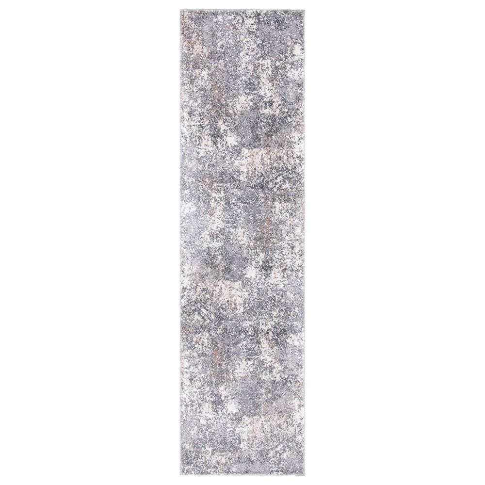 Safavieh Aston ASN715 2" x 8" Light Grey and Grey Runner, , large