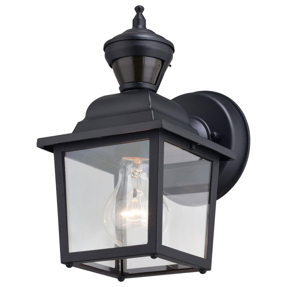 Vaxcel Bedford 5.25" 1-Light Outdoor Motion Sensor Wall Sconce in Textured Black, , large