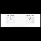 James Martin Vanities Brittany 72" Double Bathroom Vanity in Smokey Celadon with Single Hole 3 cm White Zeus Quartz Top and Rectangular Sinks, , large