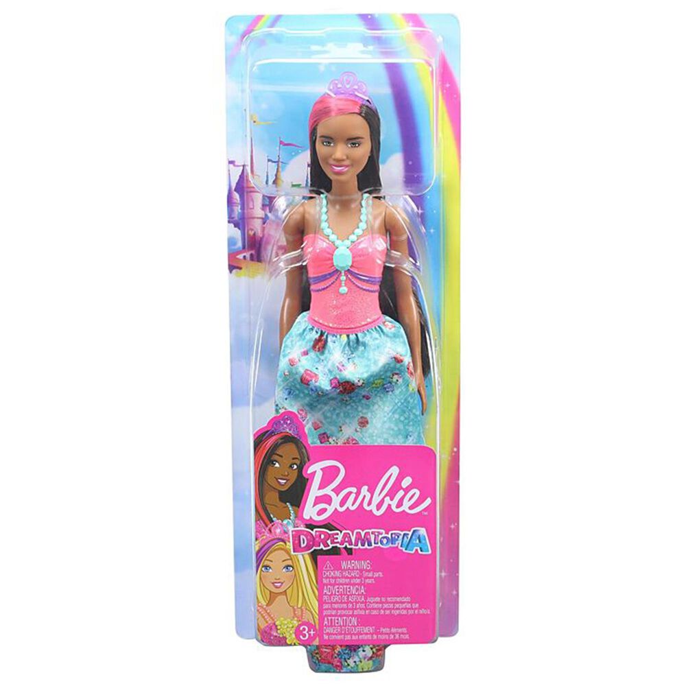 Mattel Barbie Dreamtopia Princess Doll Brunette with Pink Hairstreak, , large