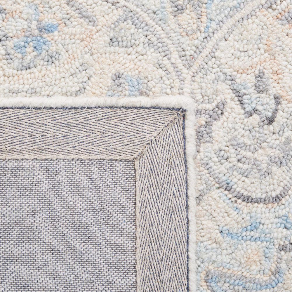 Safavieh Micro-Loop MLP516A 2&#39;3&quot; x 9&#39; Ivory and Blue Runner, , large