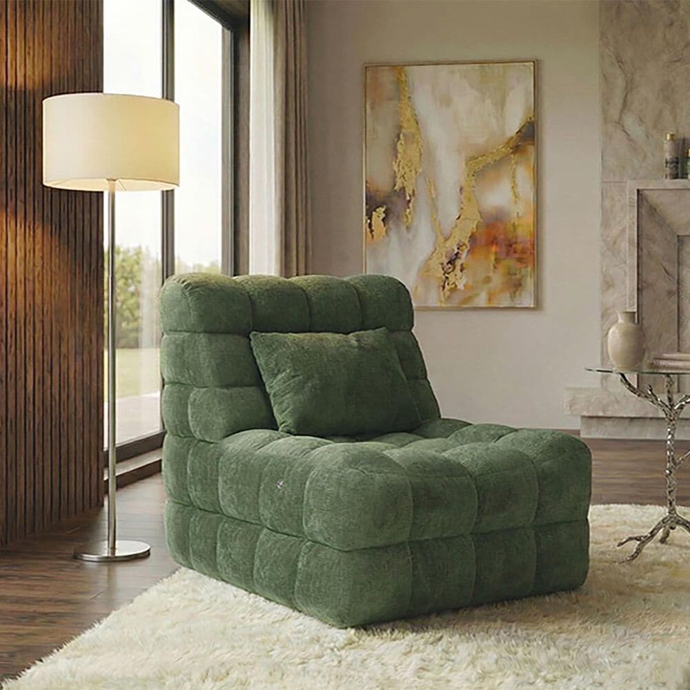 Furniture of America Kamili Massage Lounge Chair in Green, , large