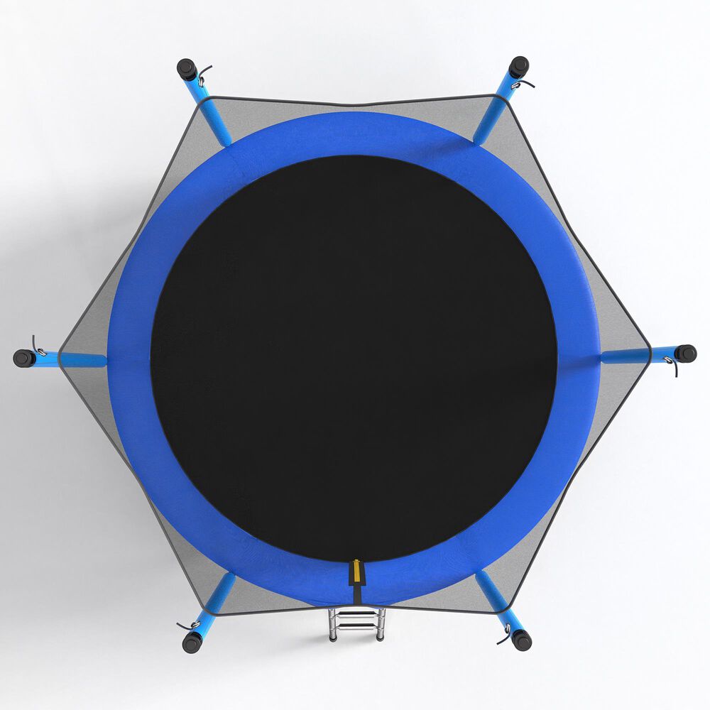 HOMLUX 8' Outdoor Trampoline Sports in Blue, , large