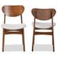 Baxton Studio Katya Side Chair with Grey Cushion in Walnut Brown (Set of 2), , large