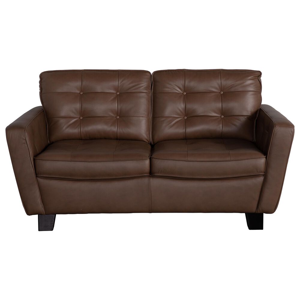 Chateau D"ax Leather Stationary Loveseat in Aline Africa, , large