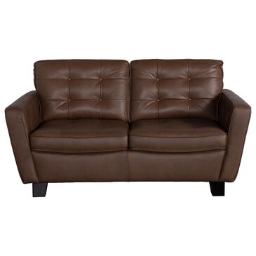 Chateau D"ax Leather Stationary Loveseat in Aline Africa, , large