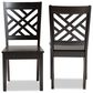 Baxton Studio Caron Side Chair in Dark Brown (Set of 2), , large