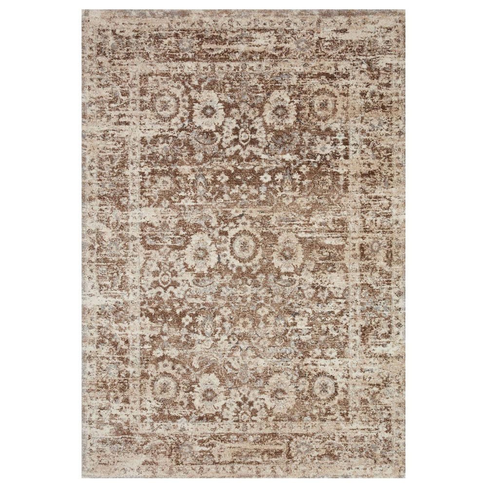 Loloi Theory THY-06 2"7" x 4" Mocha and Natural, , large