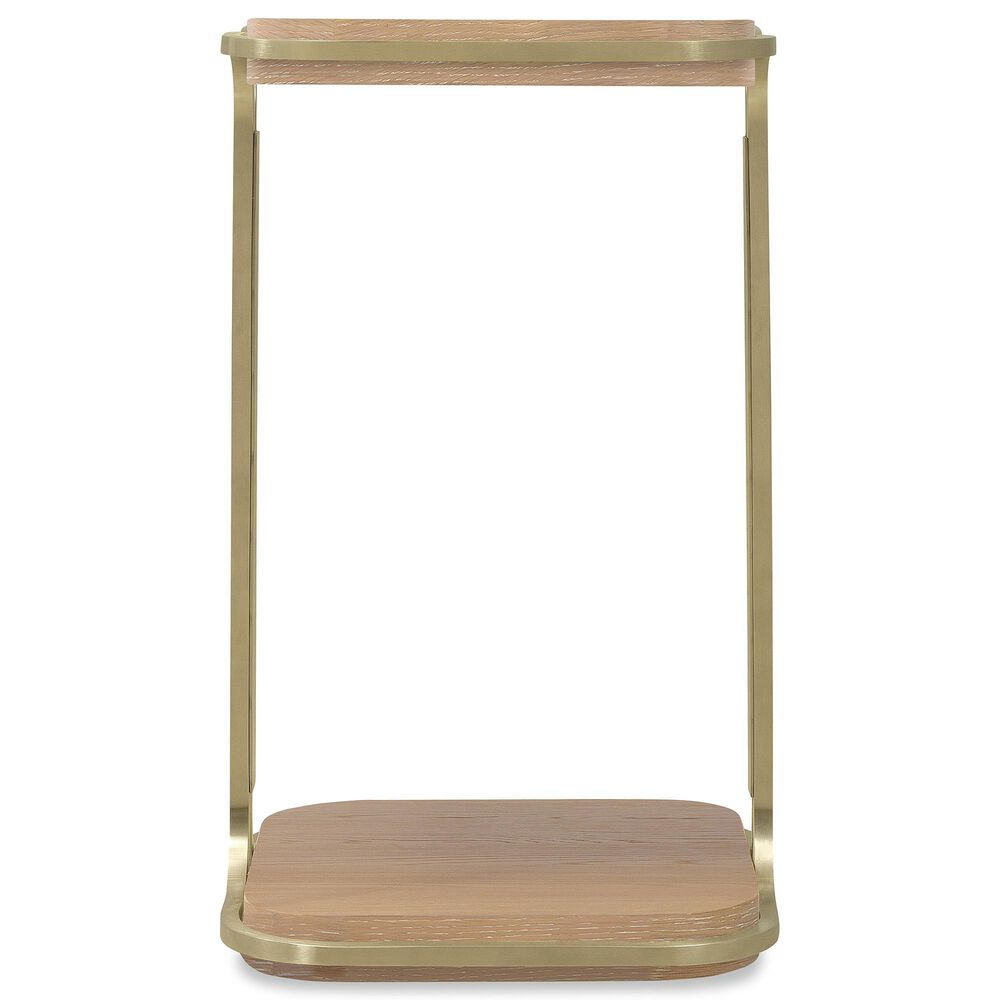 Hooker Furniture Banyon Bay Accent Table in Desert Oak and Brushed Brass, , large