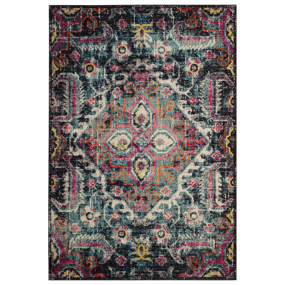 Safavieh Monaco MNC252J-212 2"2" x 12" Blue/Fuchsia Runner, , large