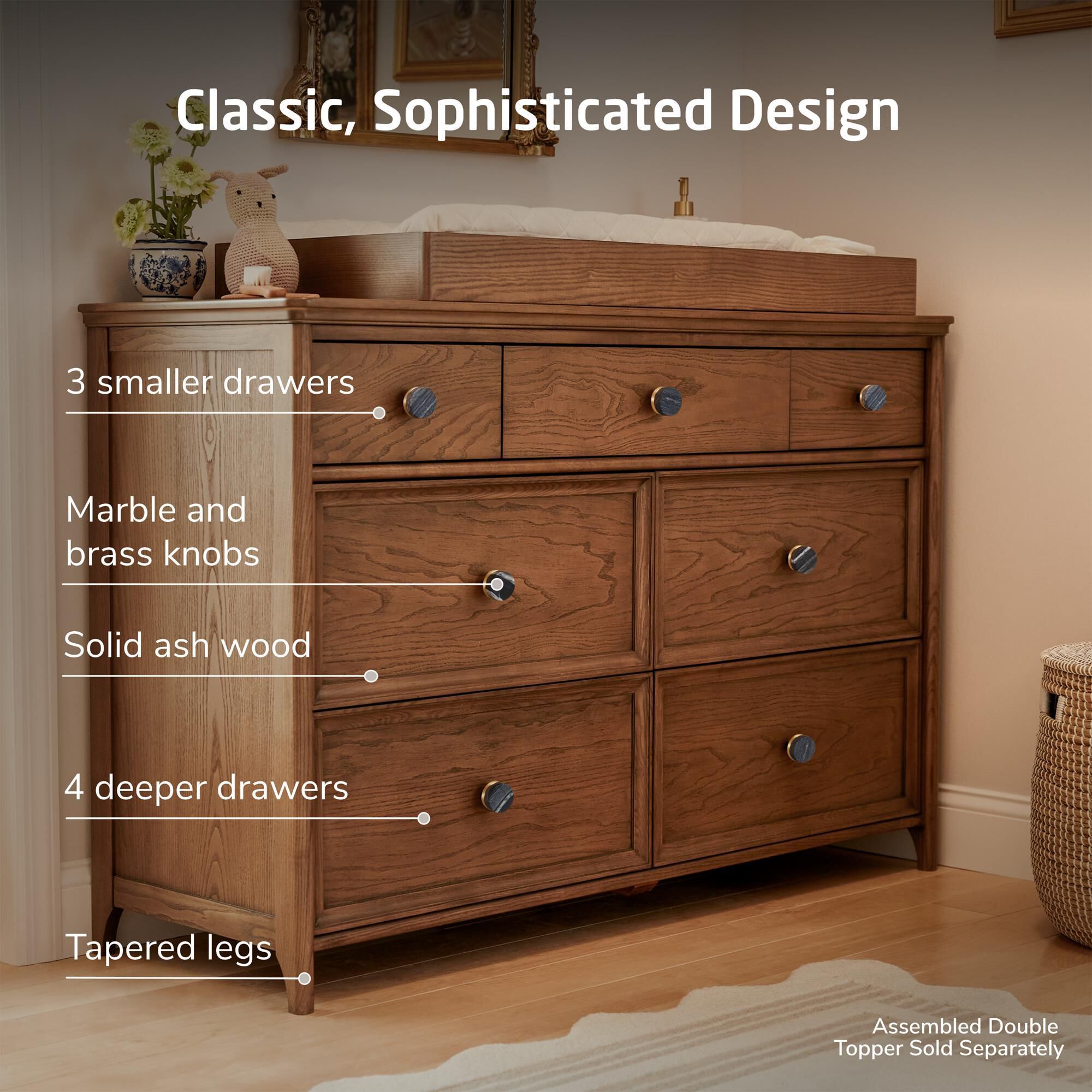Maxi Cosi Quiet Luxury 7-Drawer Dresser in Dolce Oak