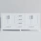 Lexora Home Jacques 72" Double Bathroom Vanity in White with 2 cm White Quartz Top and Rectangular Sinks, , large