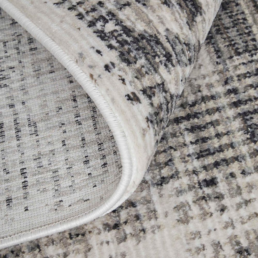 Feizy Rugs Sonora Gray and Ivory 6&#39;7&quot; x 9&#39;6&quot; Area Rug, , large