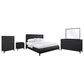 Sterling Timber Elure 5 Piece King Waterfall Panel Bedroom Set in Peppercorn, , large