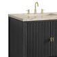 James Martin Myrrin 30" Single Bathroom Vanity in Carbon Oak with 3 cm Tajnar Eclos Top and Rectangular Sink, , large