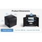 ErgoAV Modular Shelf Cabinet in Black, , large