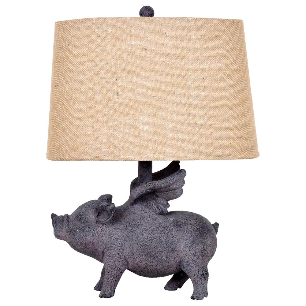 Crestview Collection Hogs Fly Table Lamp in Gray, , large