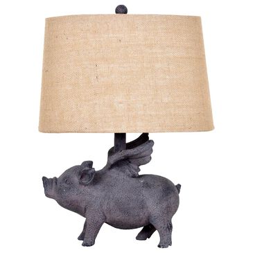Crestview Collection Hogs Fly Table Lamp in Gray, , large