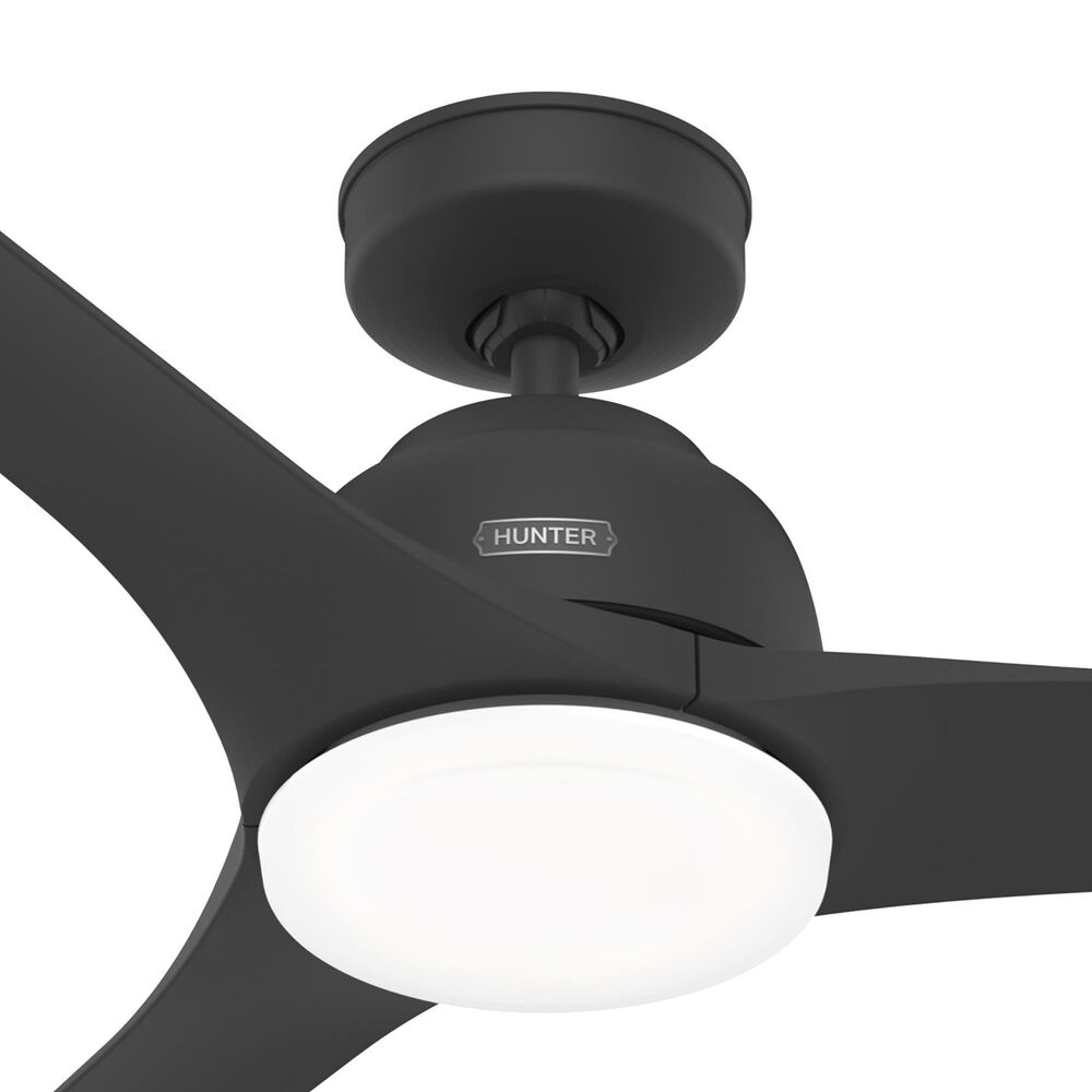 Hunter Gallegos 52&quot; Outdoor Ceiling Fan with Light in Matte Black, , large