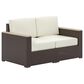Homestyles Palm Springs 4-Piece Patio Loveseat Set in Brown, , large