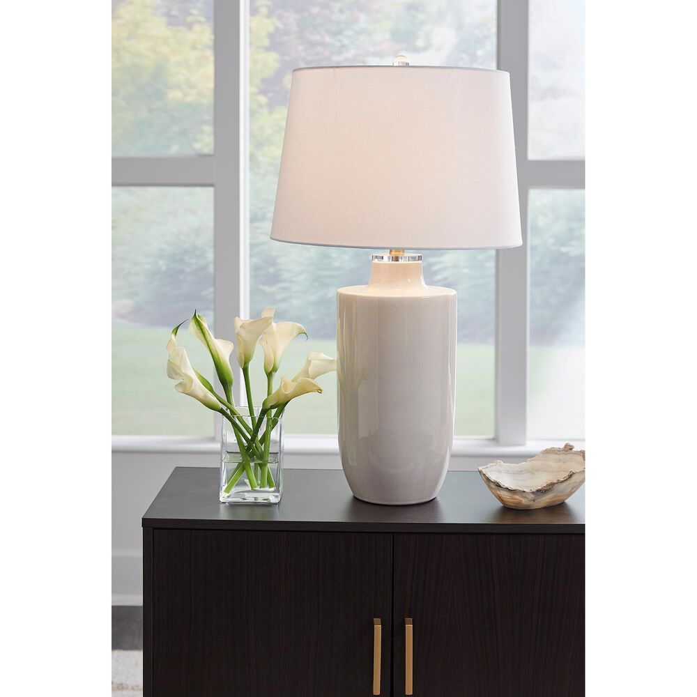 Ashley Cylener Table Lamp in Off White, , large