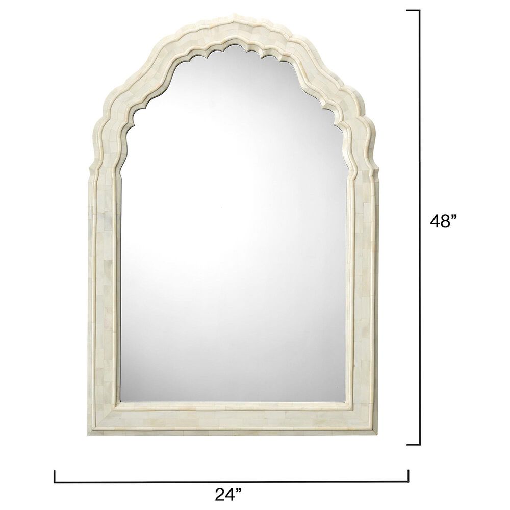 Jamie Young Grayson Arch Wall Mirror in White, , large
