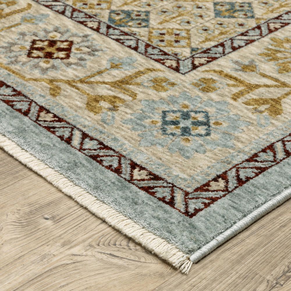 Oriental Weavers Capella Blue and Gold 7&#39;10&quot; x 10&#39;10&quot; Area Rug, , large