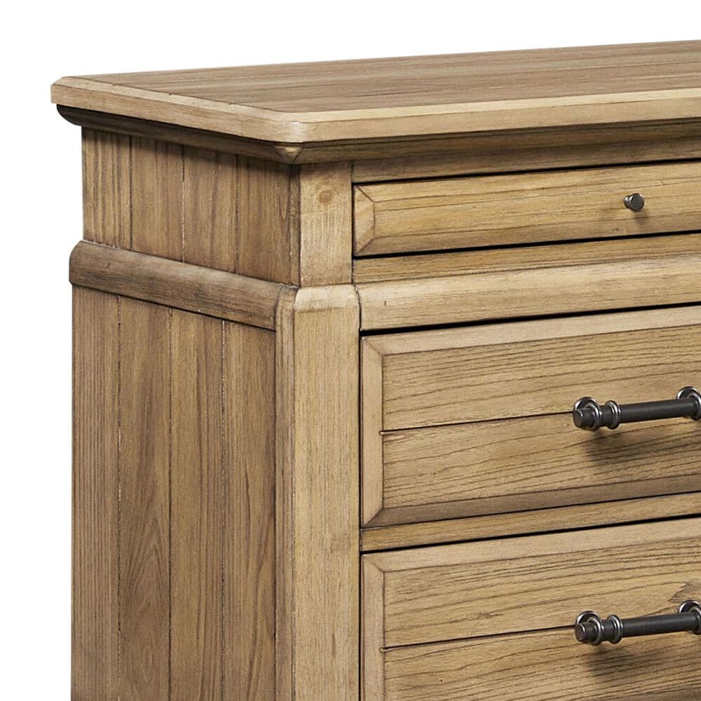 Hearth and Haven 2-Drawer Nightstand with Tray in Caramel, , large