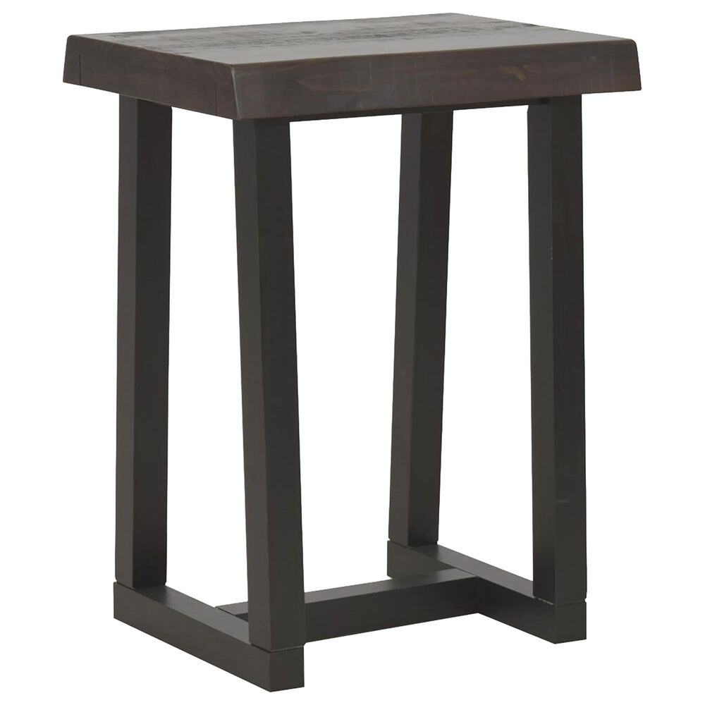 Steve Silver Jennings Live Edge Stool in Distressed Cherry and Ebony, , large