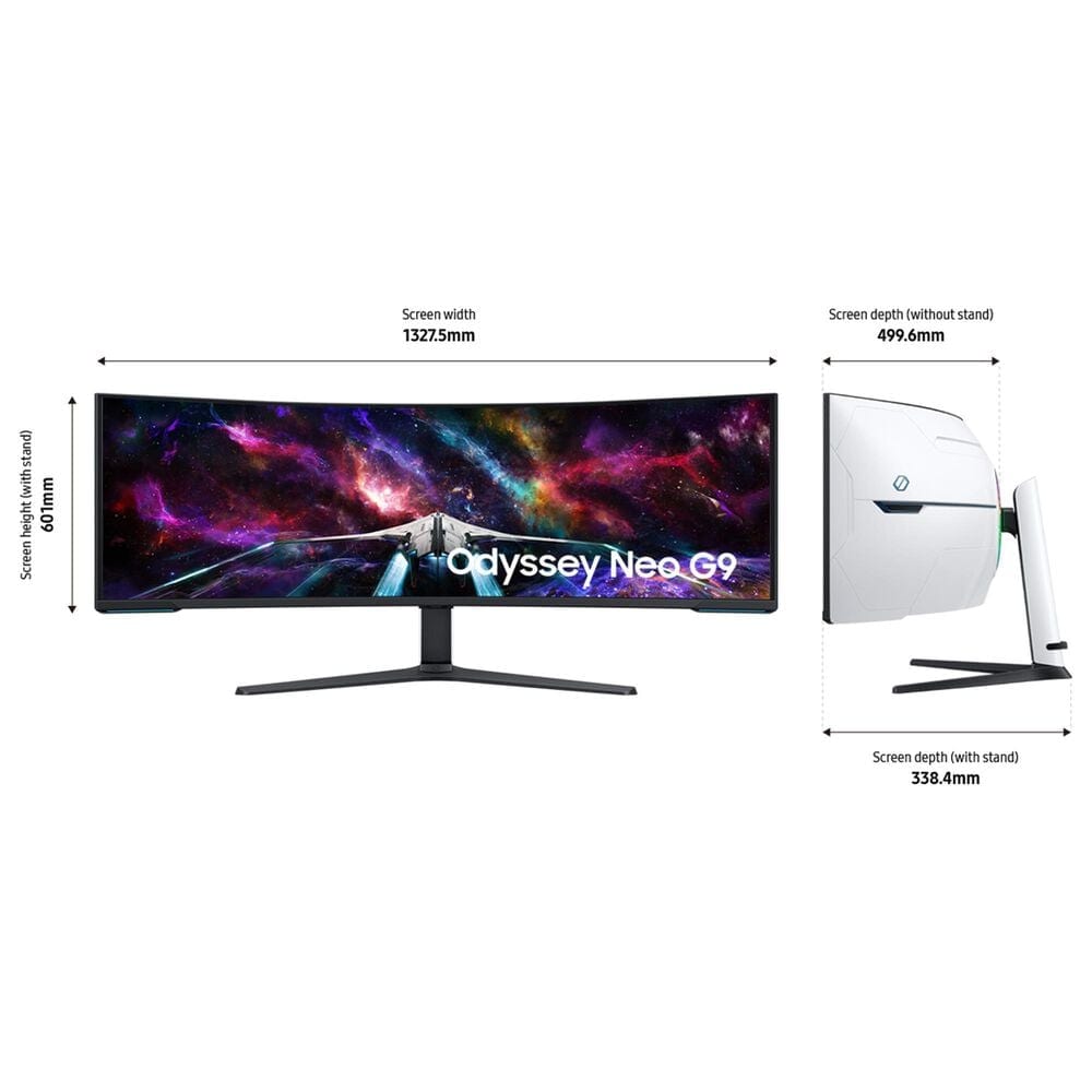 Samsung Odyssey 57" Neo G9 Dual 4K Curved Ultrawide Gaming Monitor in Black, , large