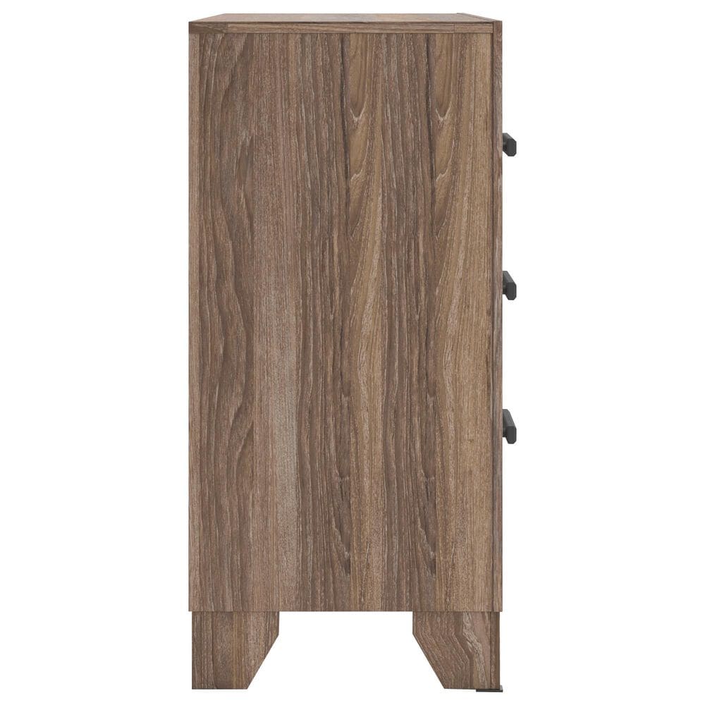 Ashley Sharnari 3-Piece Queen Bedroom Set in Warm Gray, Brown and Antique White Laminate, , large