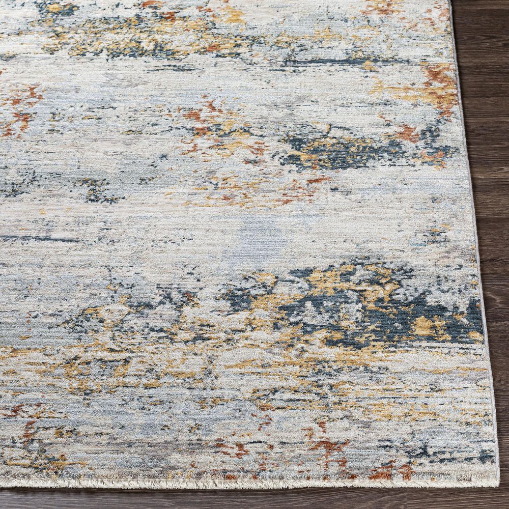 Surya Laila  5&#39; x 7&#39;6&quot; Light Gray, Navy, Teal, Clay and Camel Area Rug, , large
