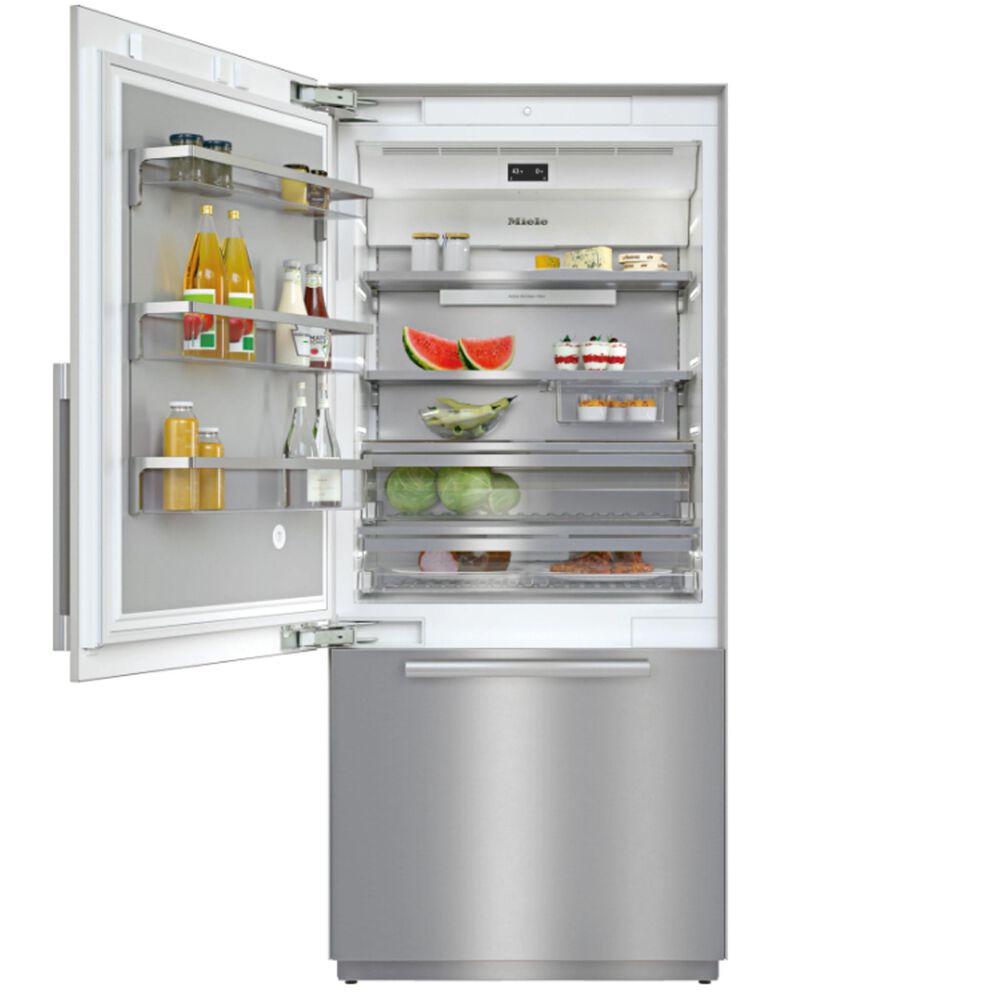 Miele 36&quot; Bottom Mount Refrigerator with MasterCool on Left Hinge in Stainless Steel, , large