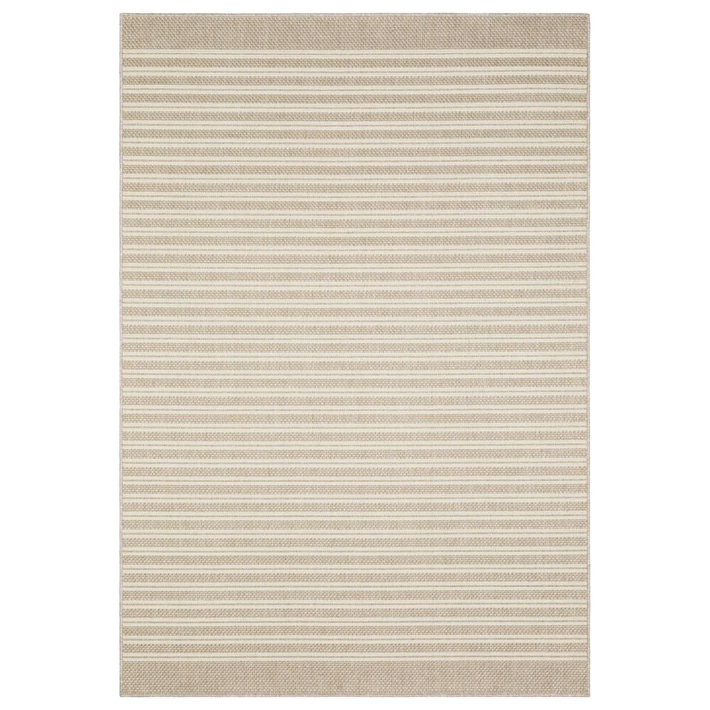 ROW by Oriental Weavers Zarina Striped Beige and Ivory 7"10" x 10" Indoor/Outdoor Area Rug, , large
