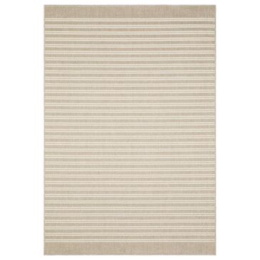 ROW by Oriental Weavers Zarina Striped Beige and Ivory 7"10" x 10" Indoor/Outdoor Area Rug, , large