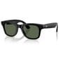 Rayban Glasses Wayfarer Gen 2 50mm Sunglasses with Green Lenses in Shiny Black, , large