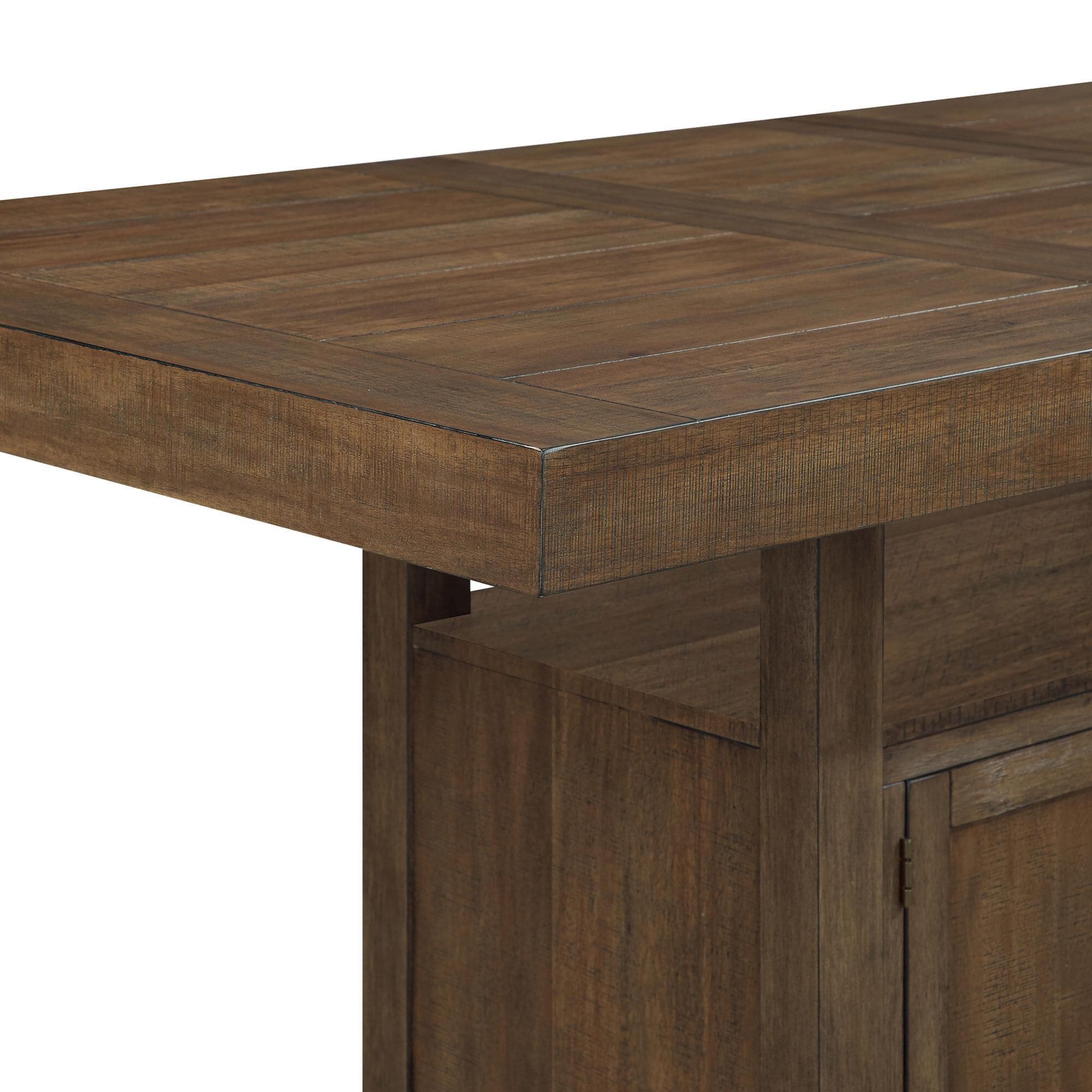 Crystal City Garland 7-Piece Dining Set in Brown