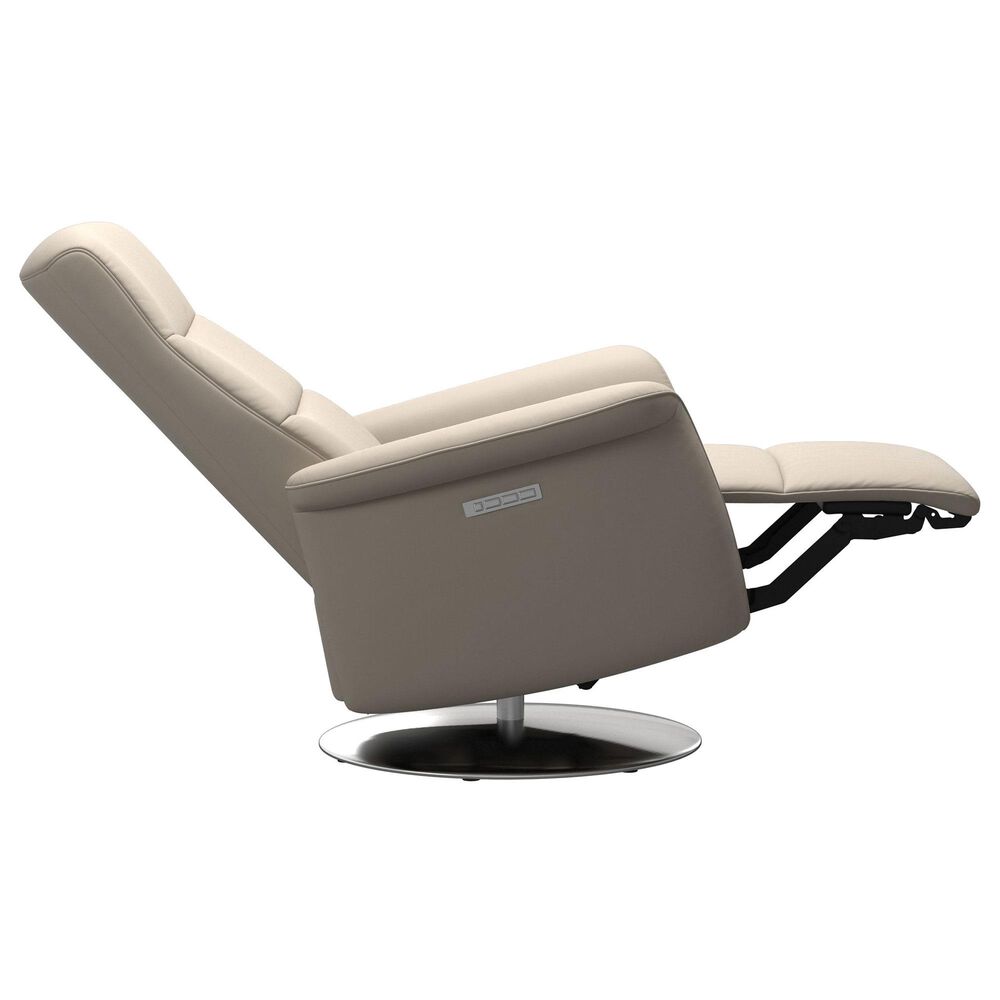 Stressless Mike Large Power Recliner in Paloma Fog, , large