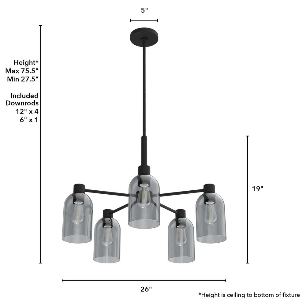 Hunter Lochmeade 5-Light Chandelier in Natural Iron, , large